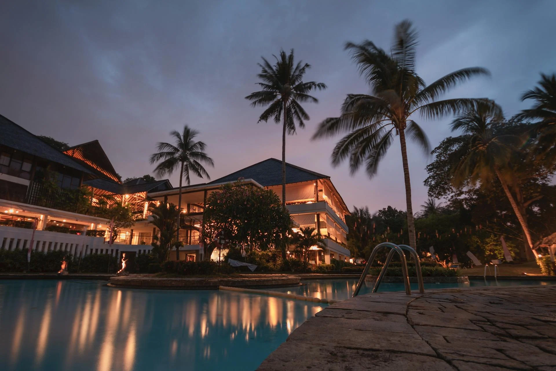 Luxury hotel lobby